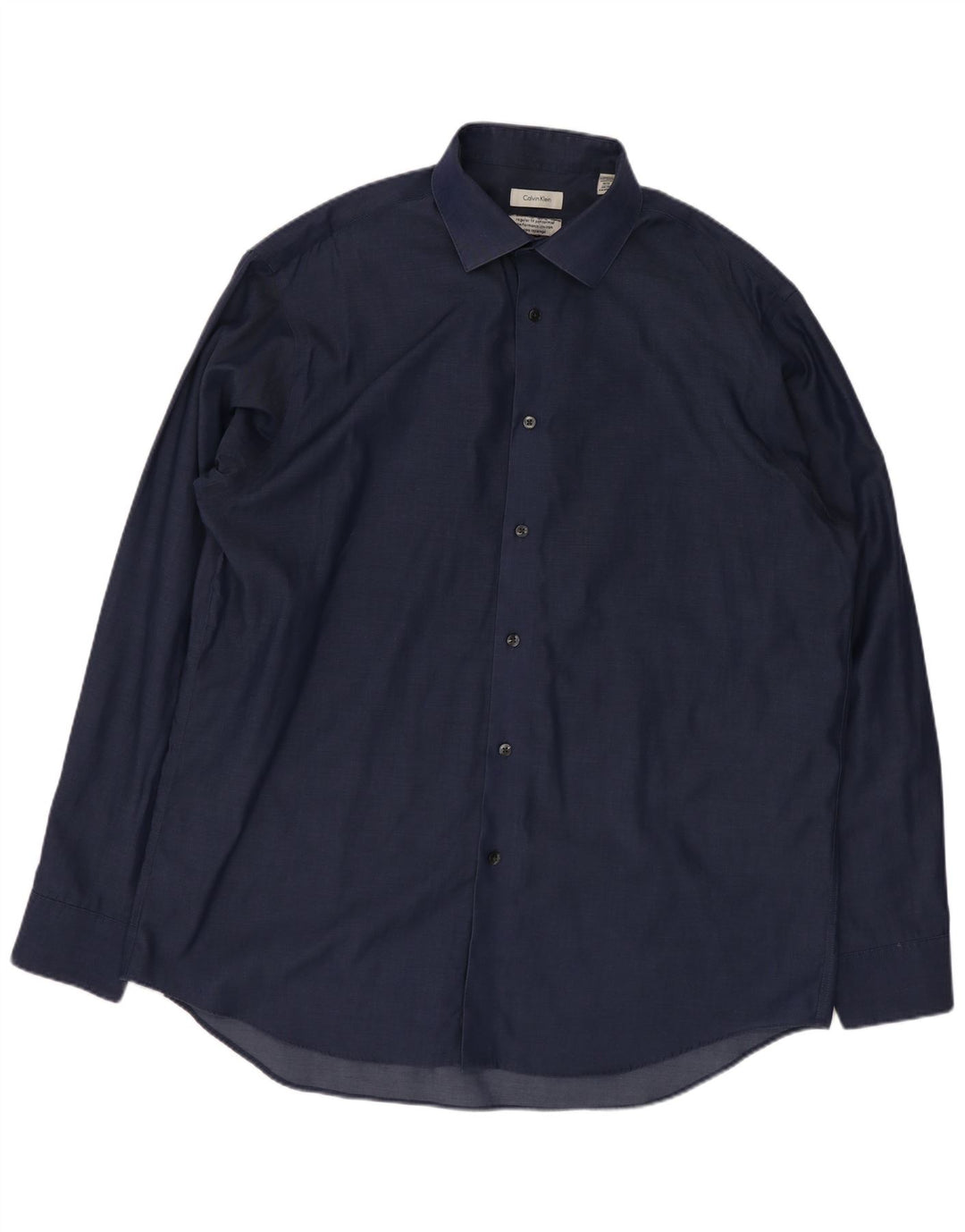 Calvin Klein Herren-Hemd mit normaler Passform, Größe 16 1/2 Large, Marineblau