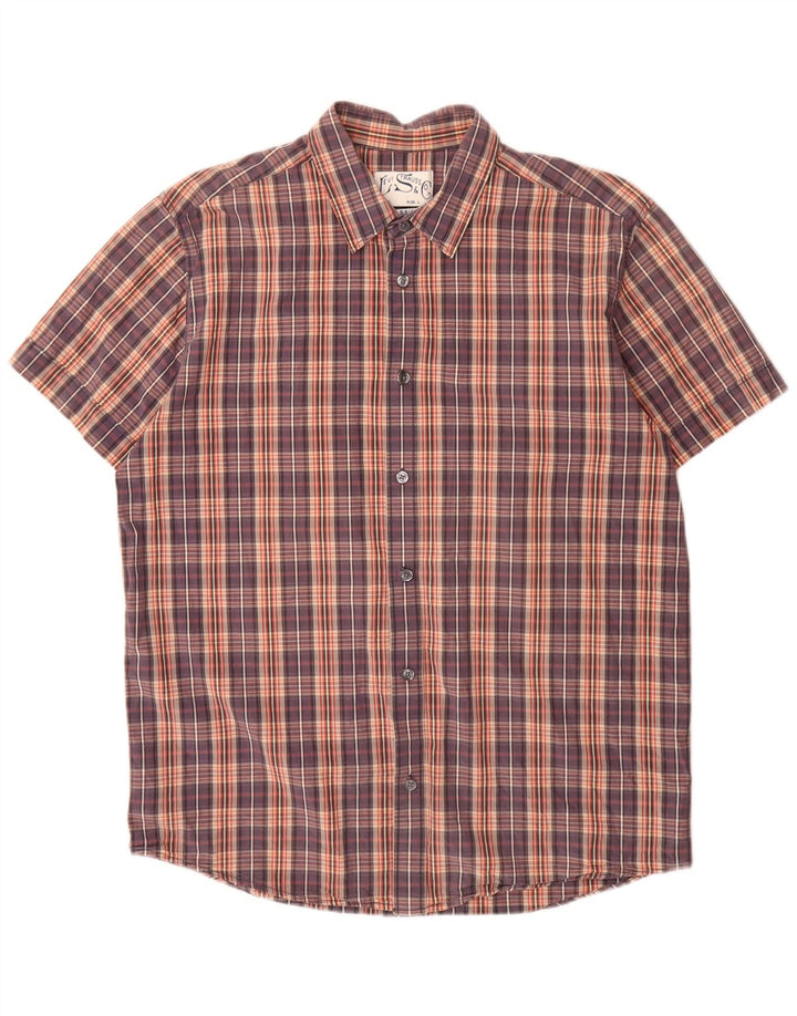 Levi's Herren-Hemd, kurzärmelig, klassische Passform, groß, mehrfarbig, kariert, Baumwolle