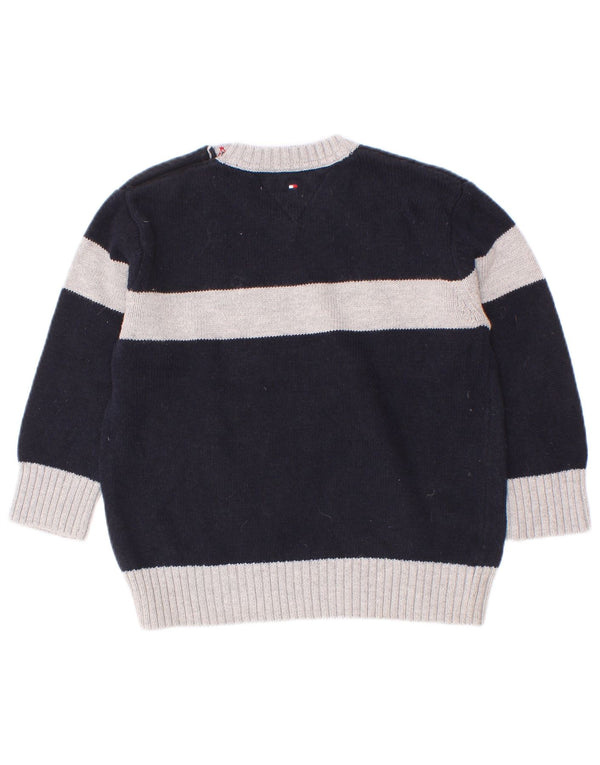 Tommy Hilfiger Baby-Jungen-Pullover mit V-Ausschnitt, 18–24 Monate, Marineblau