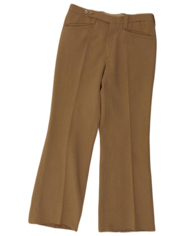 Vintage Damen Bootcut-Anzughose IT 44 Medium W27 L27 Beige