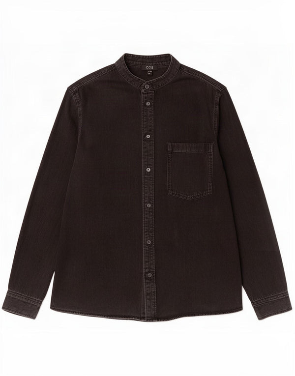 Cos Mens Denim Shirt Large Black Cotton