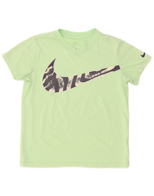 Nike Dri Fit Grafik-T-Shirt für Mädchen, 12–13 Jahre, Größe L, Grün