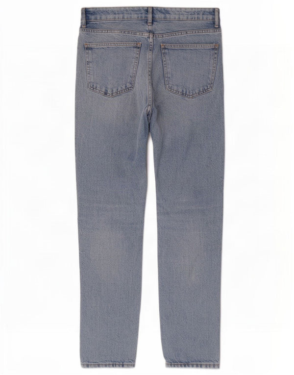 Zara Womens Distressed Straight Jeans EU 40 Medium W30 L28 Blue