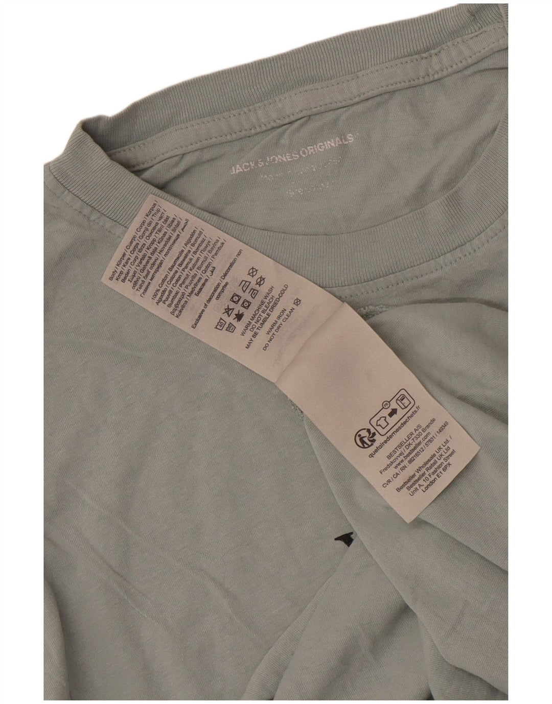 Jack & Jones Herren Grafik-T-Shirt-Oberteil aus mittelgrüner Baumwolle