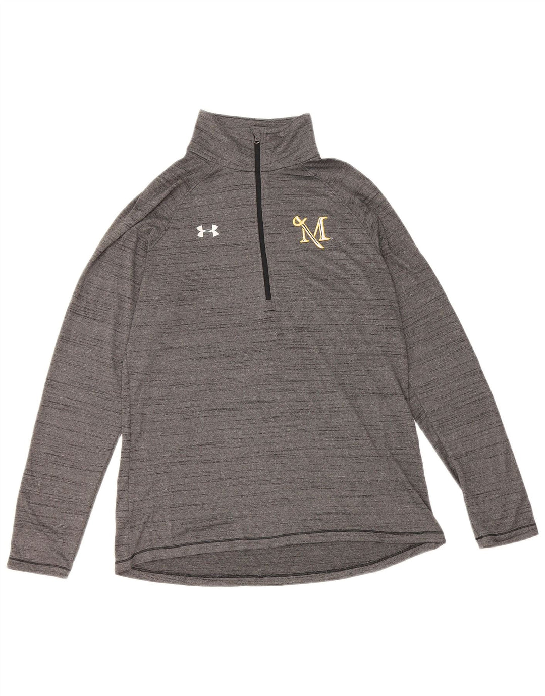 UNDER ARMOUR Herren Heat Gear Pullover-Trainingsoberteil mit Reißverschluss, Mittelgrau