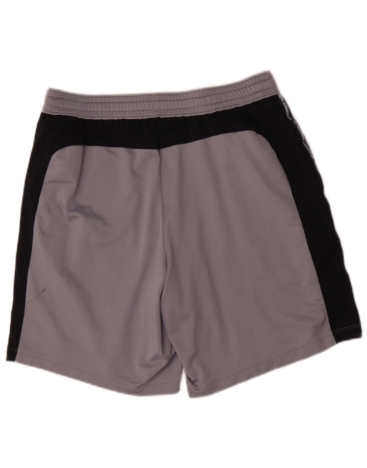 Under Armour Herren-Sportshorts mit Grafik, groß, graues Farbblock-Polyester