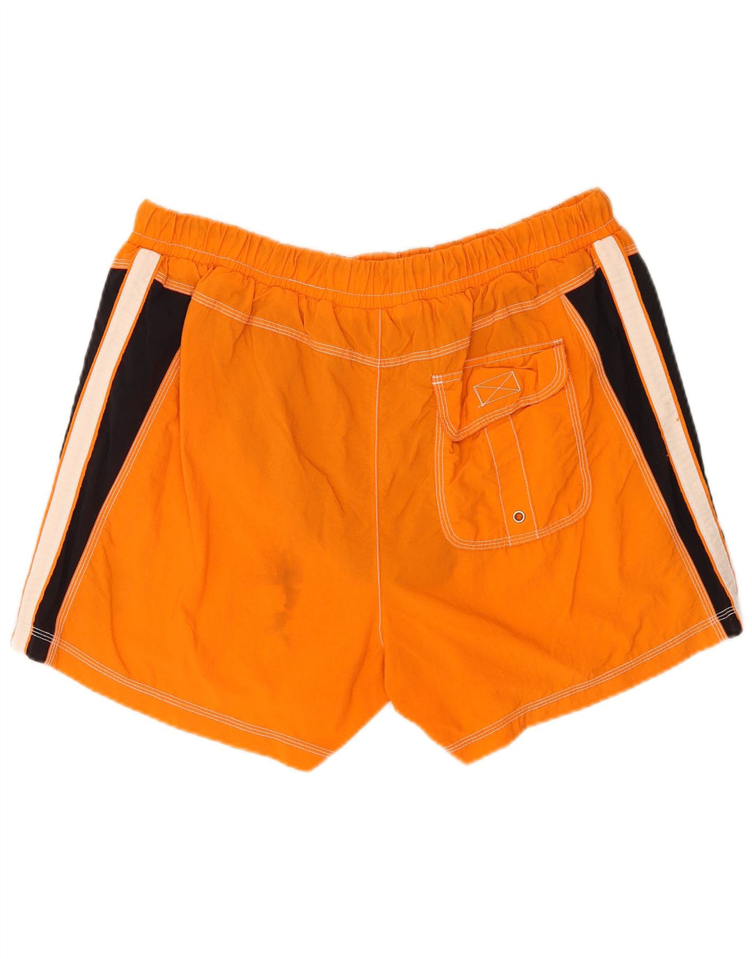 Diadora Herren-Badeshorts, normal, 2XL, orangefarbenes Colourblock-Polyamid