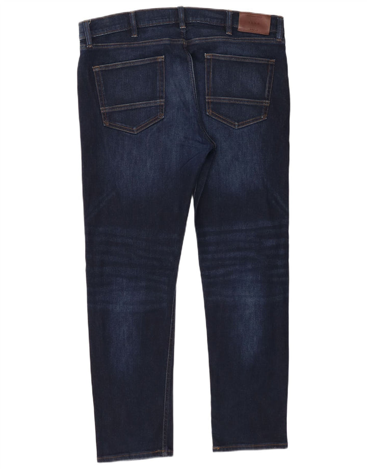 Marks & Spencer Herren Slim Jeans W38 L31 Marineblaue Baumwolle