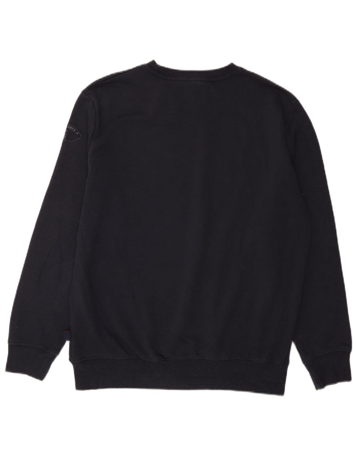 Avirex Herren-Sweatshirt mit Grafik, mittlere marineblaue Baumwolle