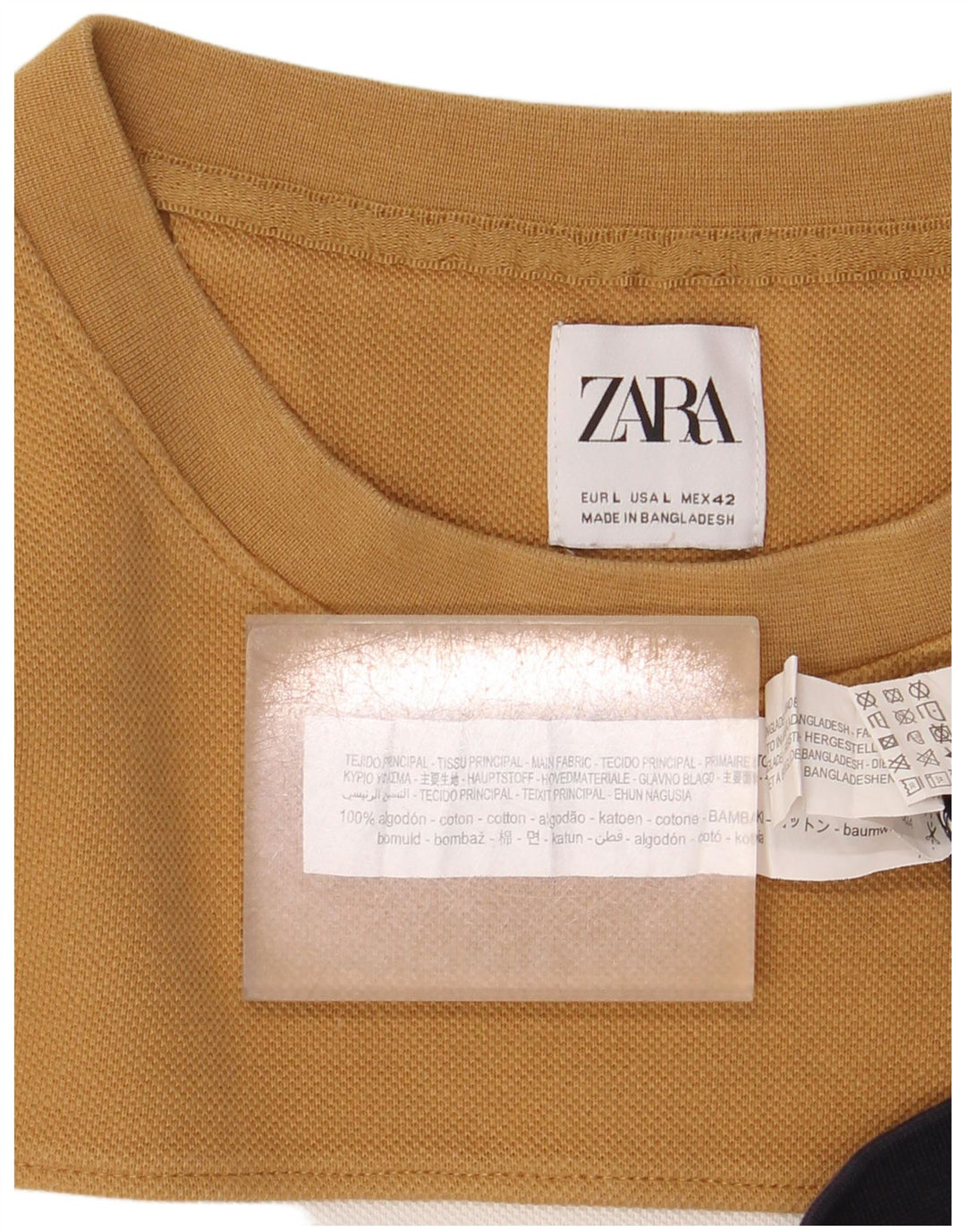 Zara Herren-Sweatshirt-Pullover, groß, mehrfarbig, Colourblock-Baumwolle