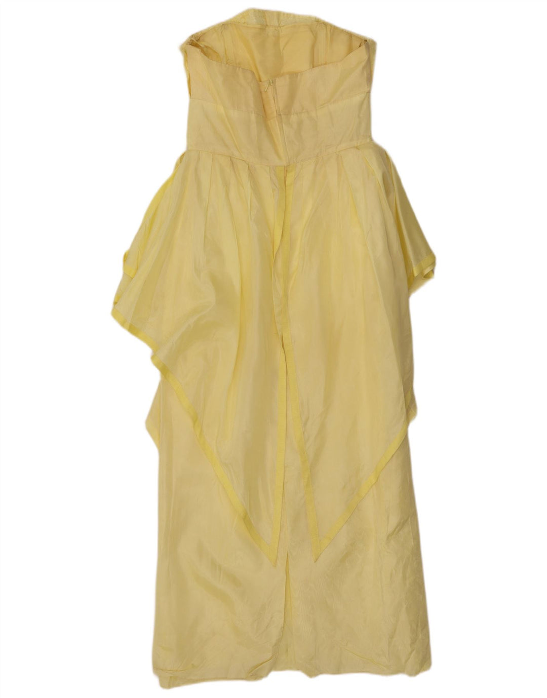 Murek Damen Asymmetrisches trägerloses Kleid EU 38 Mittelgelbes Acetat