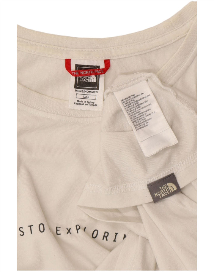 THE NORTH FACE Herren-T-Shirt mit Grafik, Größe L, aus weißer Baumwolle