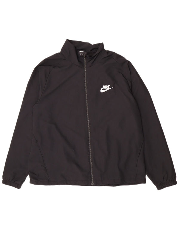 Nike Herren-Trainingsanzugoberteil, 2XL, schwarzes Polyester