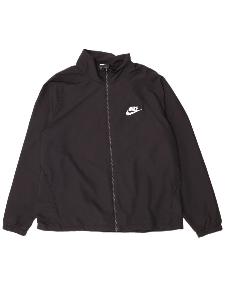 Nike Herren-Trainingsanzugoberteil, 2XL, schwarzes Polyester