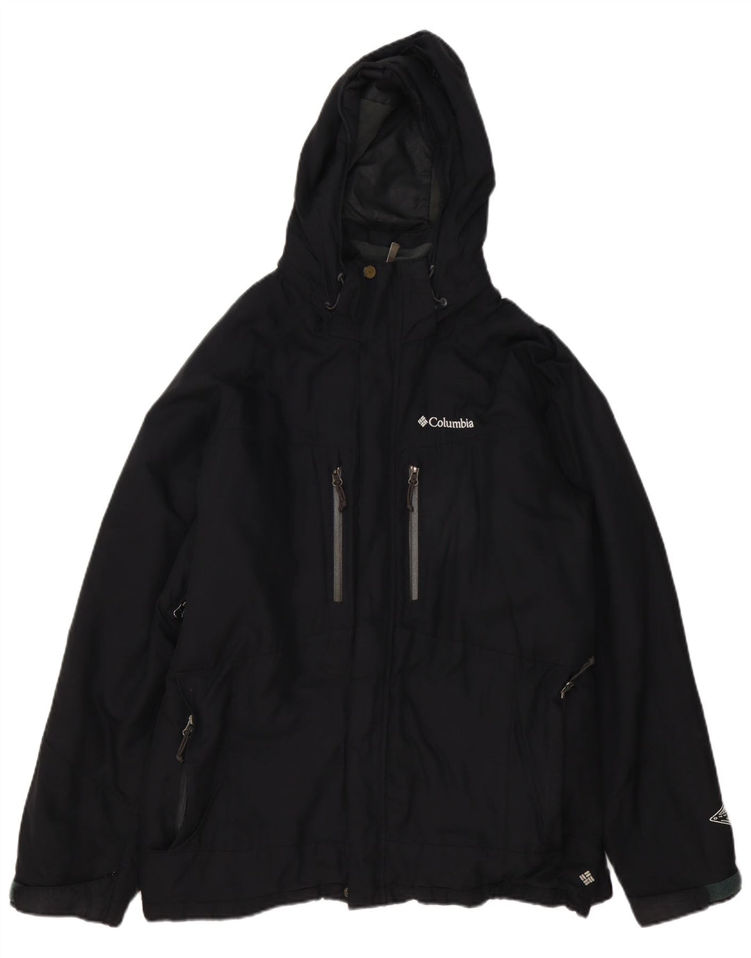 Columbia Herren-Windbreakerjacke mit Kapuze, UK 40, Größe L, Schwarz, Polyester