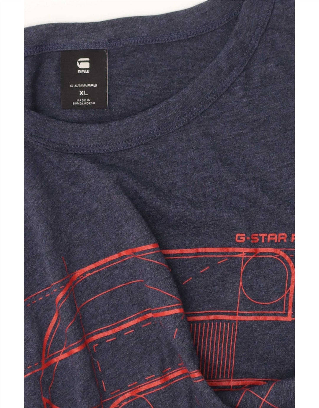 G-Star Herren Grafik T-Shirt Top XL Marineblau