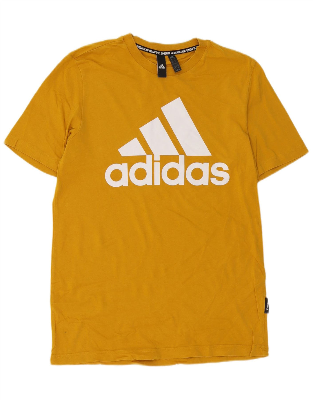 Adidas Herren Grafik T-Shirt Top Small Gelb Baumwolle