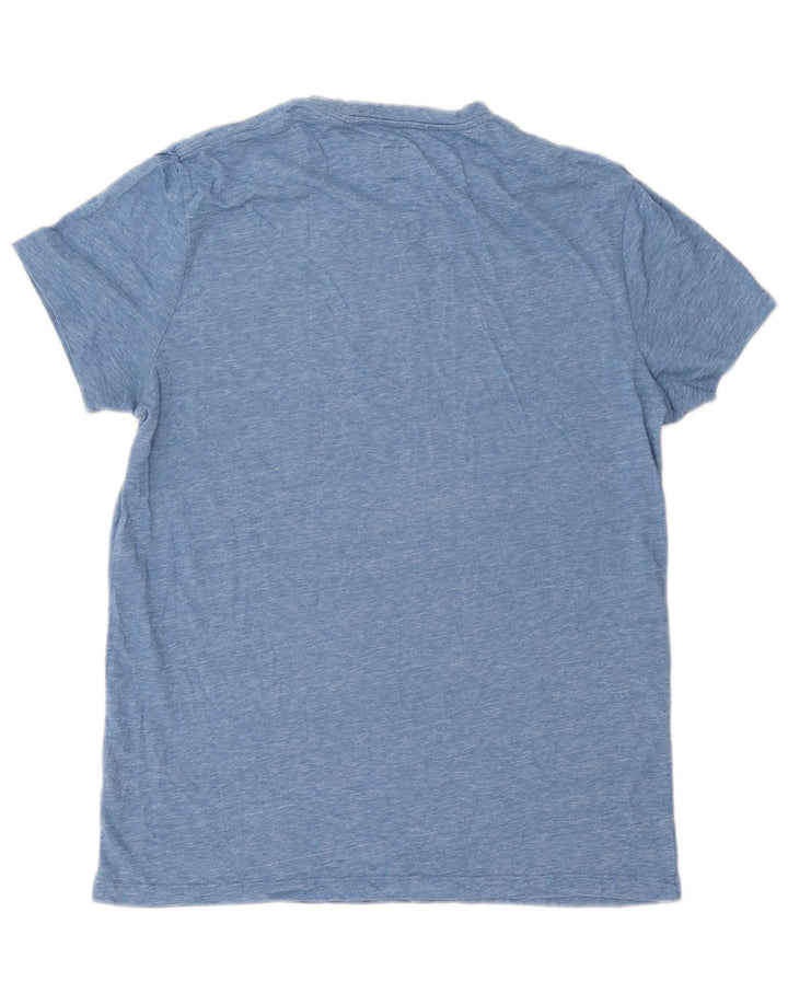 Jack Wills Herren-T-Shirt aus mittelblau gesprenkelter Baumwolle