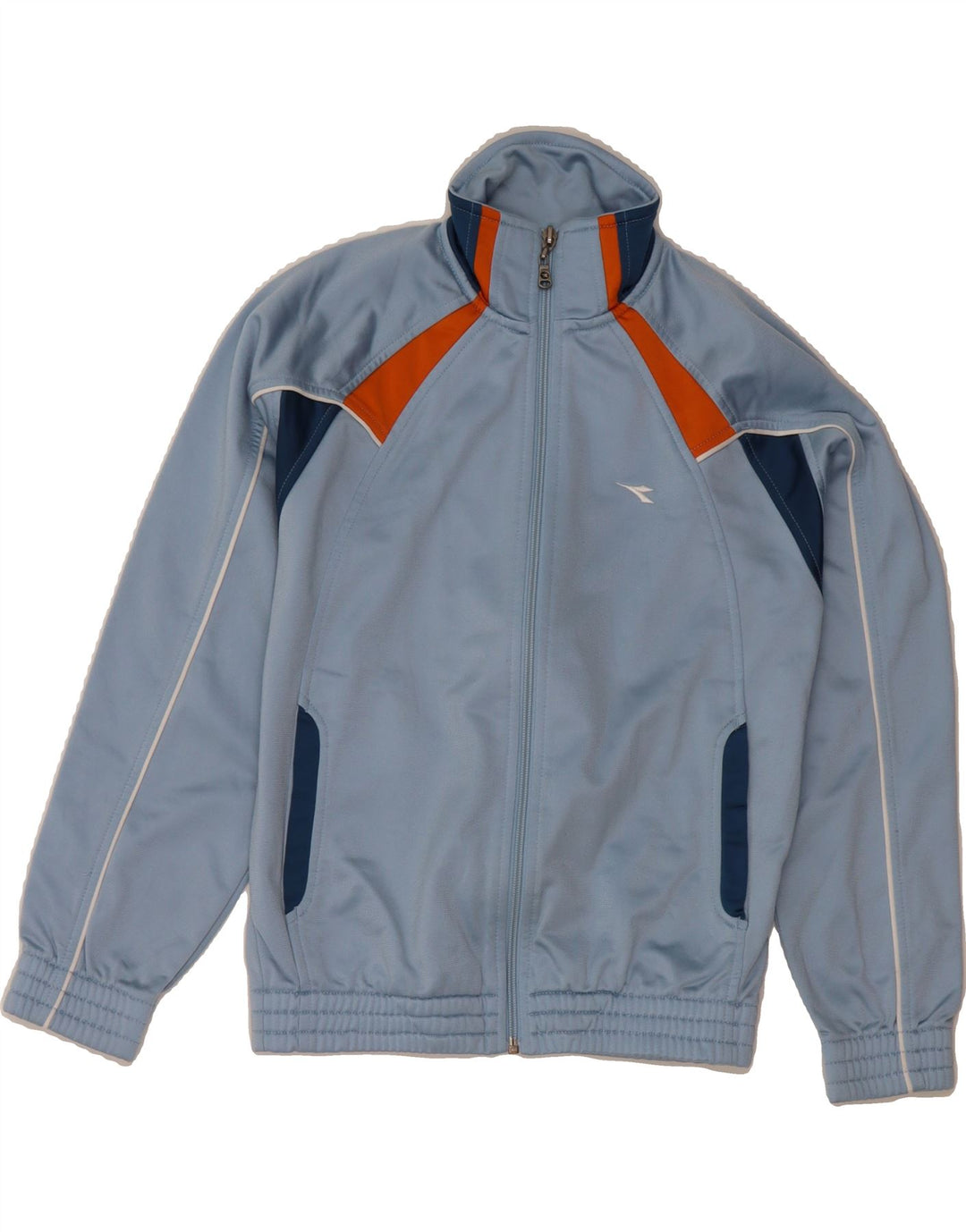 DIADORA Womens Tracksuit Top Jacket IT 38 XS Blue Colourblock Polyester Vintage Diadora and Second-Hand Diadora from Messina Hembry 