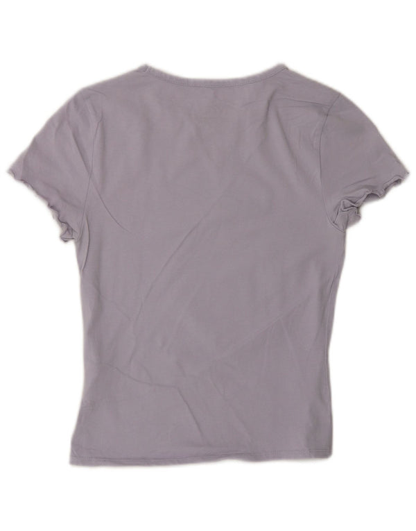 Vans Damen T-Shirt Top UK 10 Small Lila Baumwolle