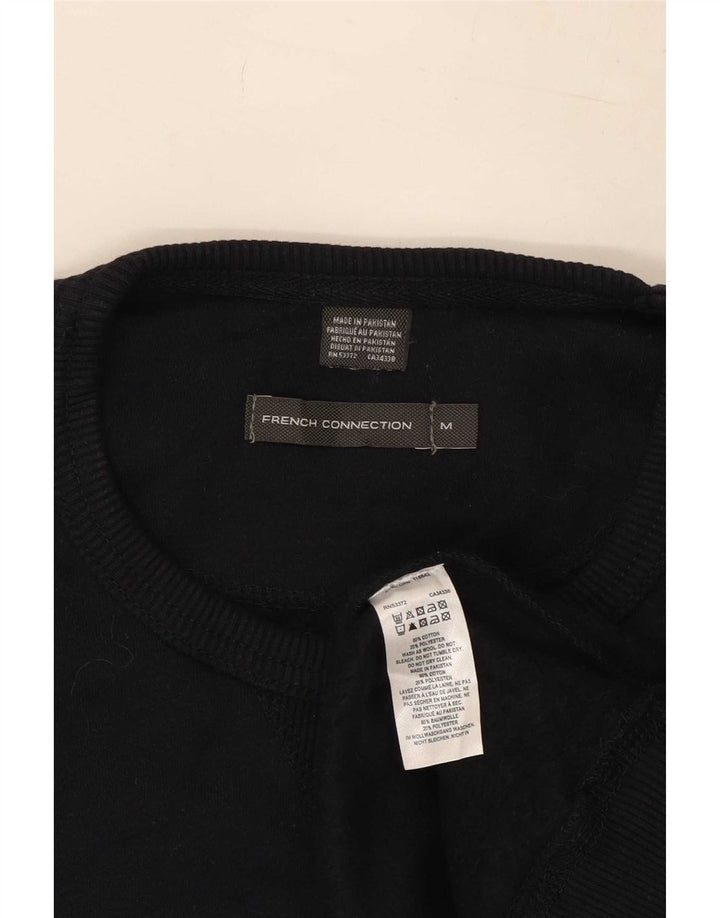 French Connection Herren-Pullover mit Rundhalsausschnitt, mittlere marineblaue Baumwolle