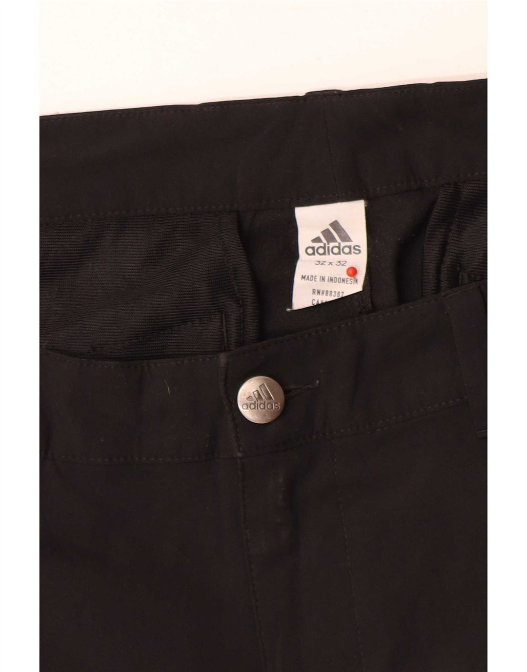 Adidas Damen Slim Chino Hose W32 L32 Schwarz Polyester