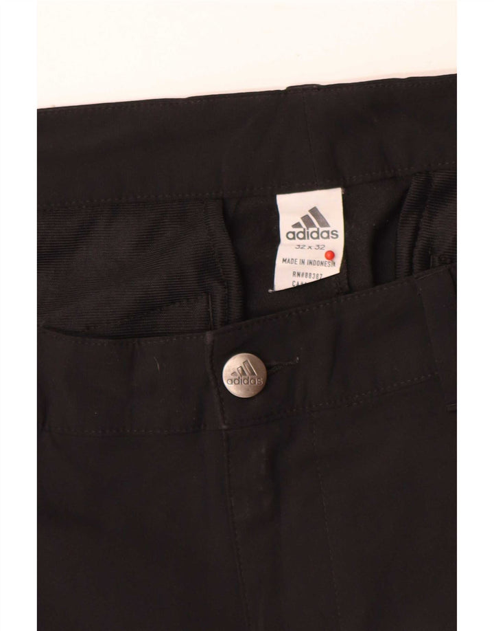 Adidas Damen Slim Chino Hose W32 L32 Schwarz Polyester