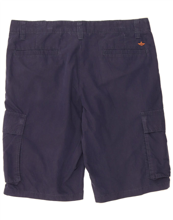 DOCKERS Mens Cargo Shorts W34 Large Navy Blue Cotton Vintage Dockers and Second-Hand Dockers from Messina Hembry 
