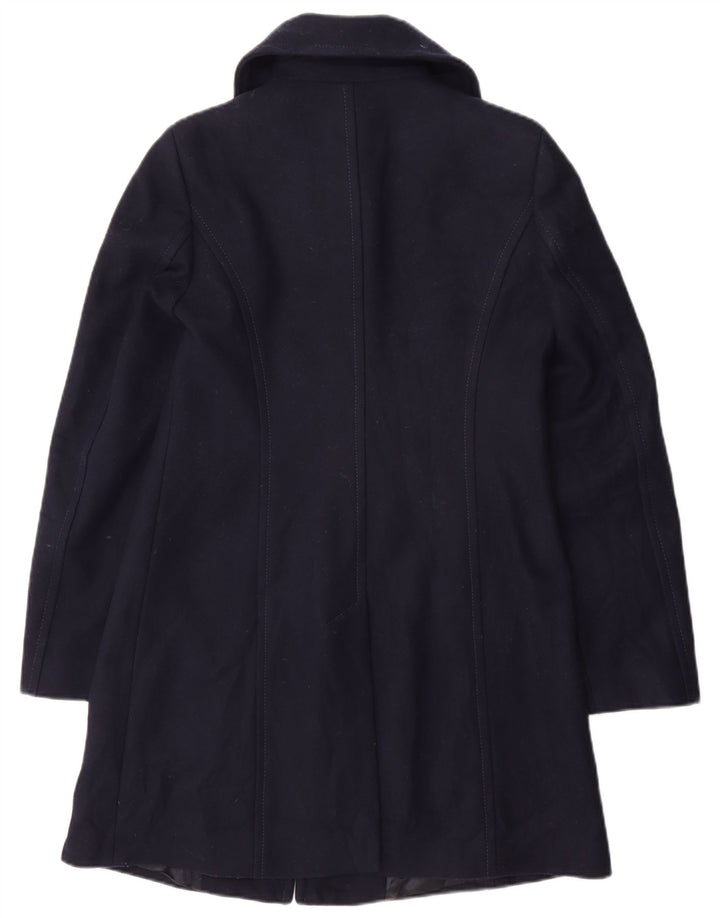 Benetton Damen Mantel IT 42 Mittelblaue Wolle
