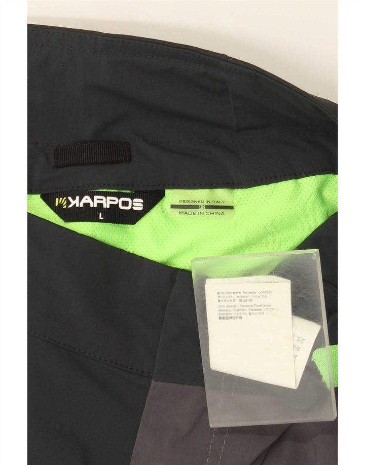 Karpos Herren-Wandershorts mit Grafik, Größe L, W34, graues Colourblock-Polyester
