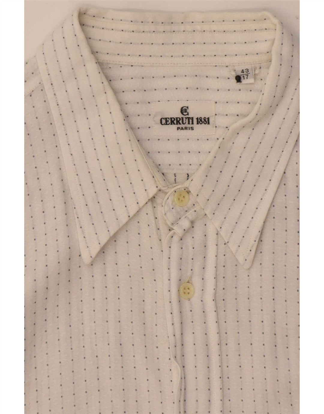 Cerruti 1881 Herrenhemd Größe 43 17 XL Weiß gefleckt