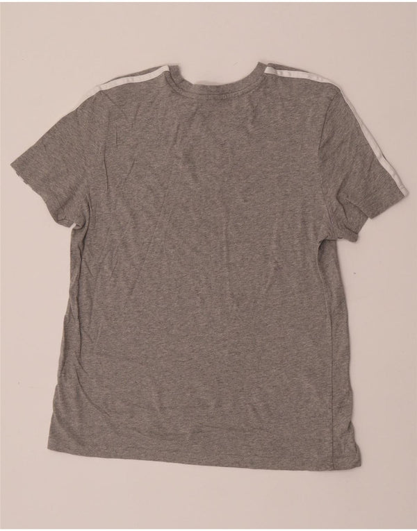 Adidas Damen T-Shirt Top UK 18 XL Grau gefleckte Baumwolle