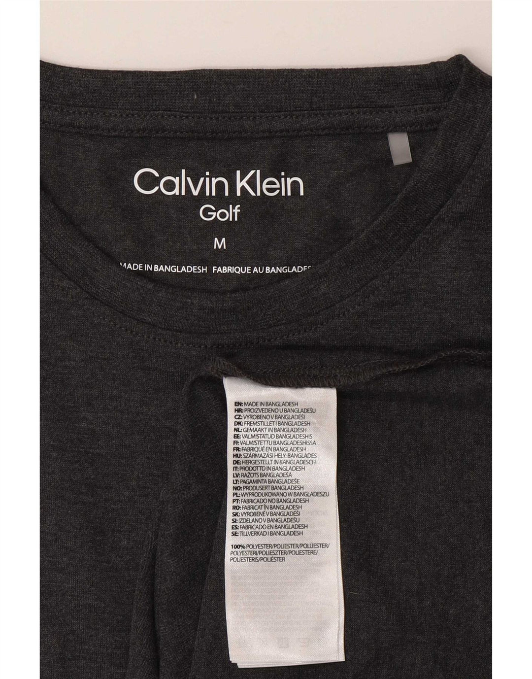 Calvin Klein Herren T-Shirt Top Mittelgraues Polyester
