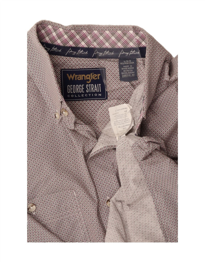 WRANGLER Mens Shirt Large Purple Geometric Cotton Vintage Wrangler and Second-Hand Wrangler from Messina Hembry 
