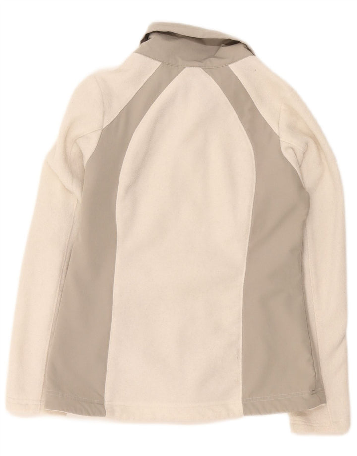 Columbia Damen Fleecejacke UK 12 Medium Off White Colourblock Polyester