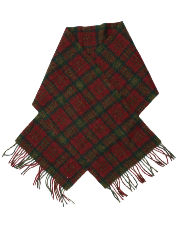 John Hanly&Co Ltd Damen-Rechteckschal, Einheitsgröße, rot kariert, klassisch