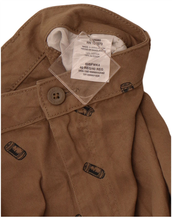 WRANGLER Herren Graphic Cargo Shorts W40 XL Braune Baumwolle