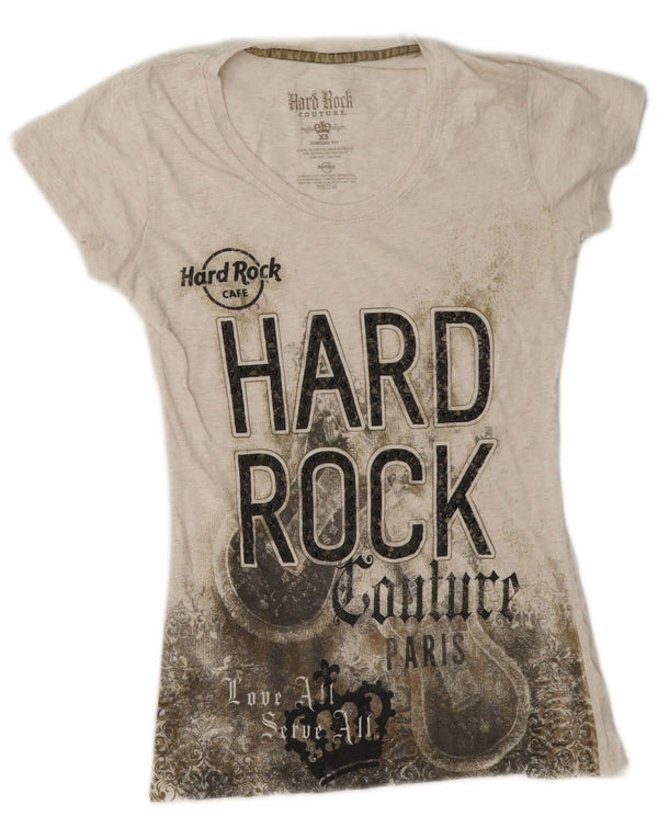 Hard Rock Couture Mädchen Paris Grafik T-Shirt Top 13–14 Jahre XS Grau