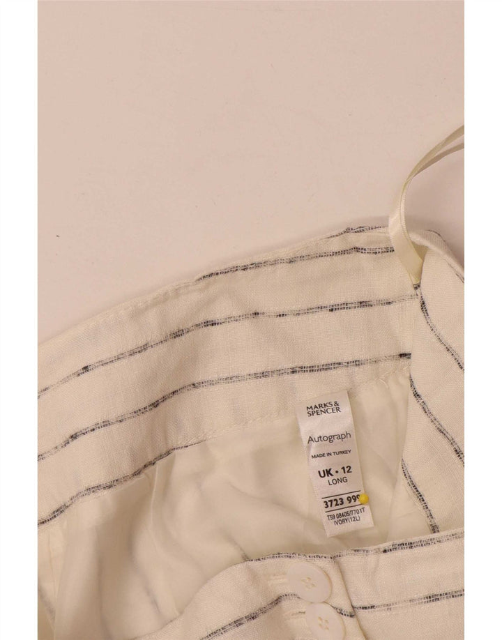 Marks & Spencer Damen Freizeithose UK 12 M W32 L33 Off White
