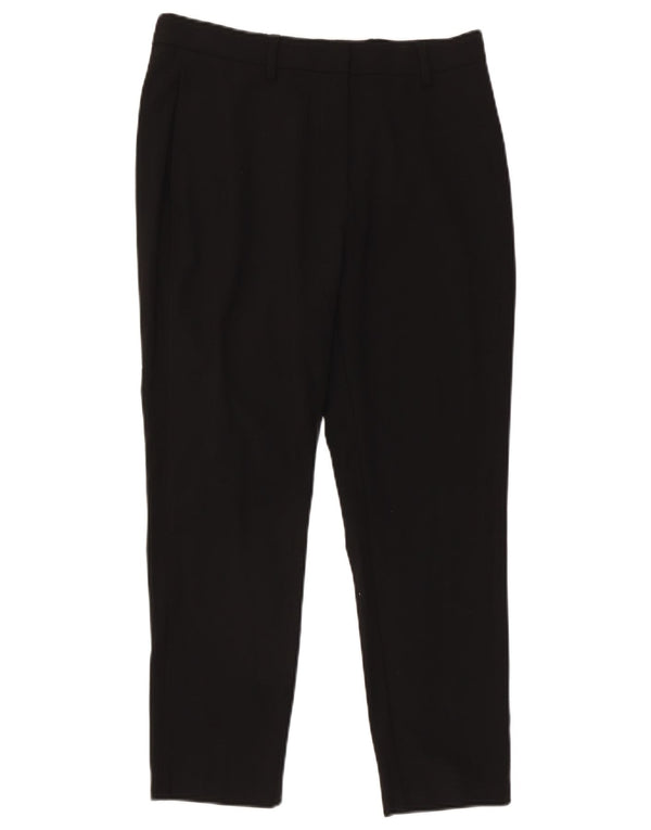 Marks & Spencer Damen Crop Slim Anzughose UK 12 Medium W30 L25 Schwarz