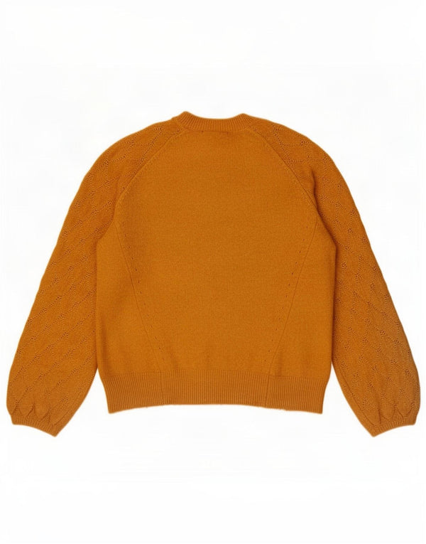 Oasis Damen-Pullover mit Rundhalsausschnitt, UK 14, mittelgelbes Acryl