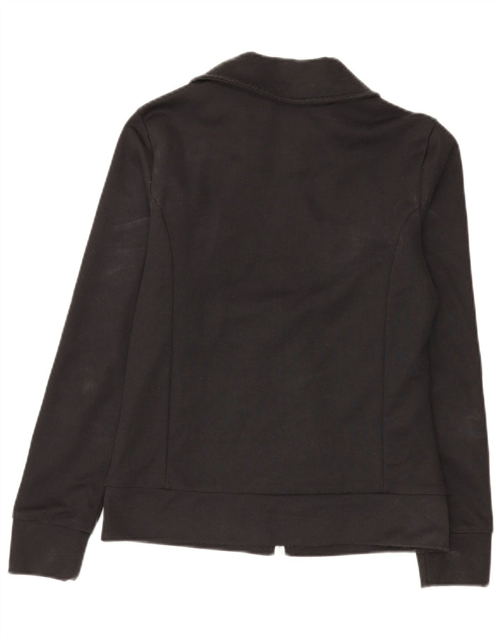 Adidas Damen Trainingsanzug Top Jacke UK 8 Small Schwarz Baumwolle