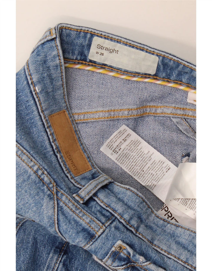 ESPRIT Damen Straight Jeans W26 L26 Blaue Baumwolle