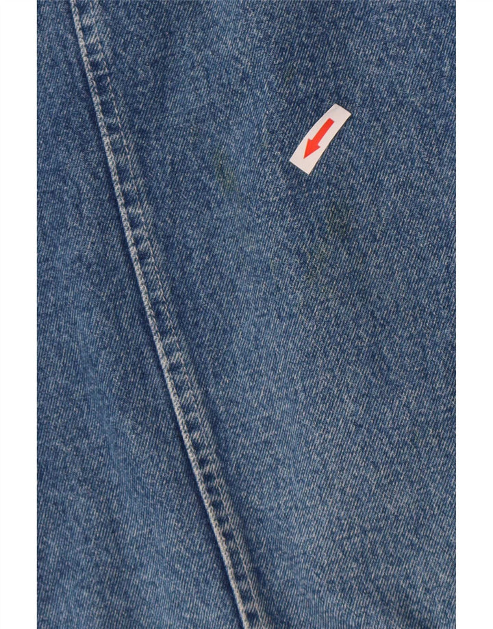 CLARK Herren Jeansjacke UK 40 Large Blue Patchwork