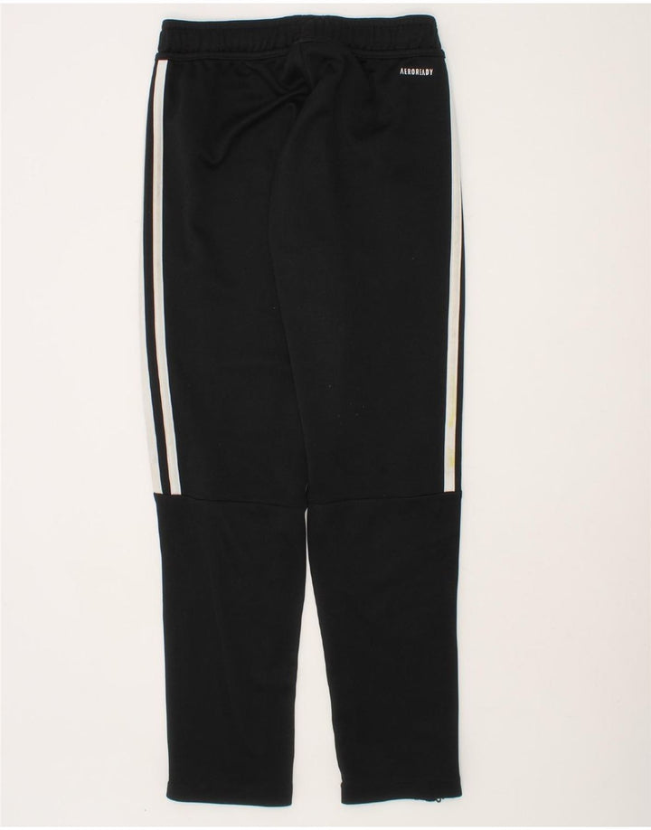 ADIDAS Boys Aeroready Tracksuit Trousers 9-10 Years  Black Polyester Vintage Adidas and Second-Hand Adidas from Messina Hembry 