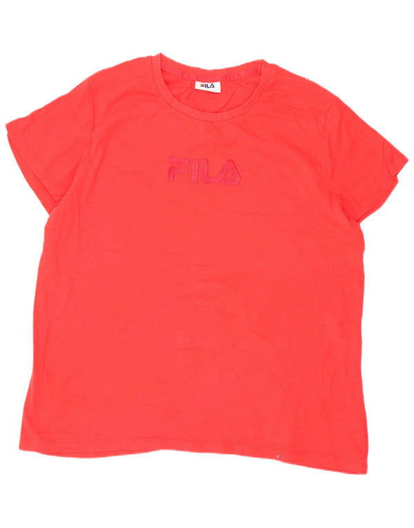 Fila T-Shirt mit Grafik für Mädchen, 15–16 Jahre, rote Baumwolle