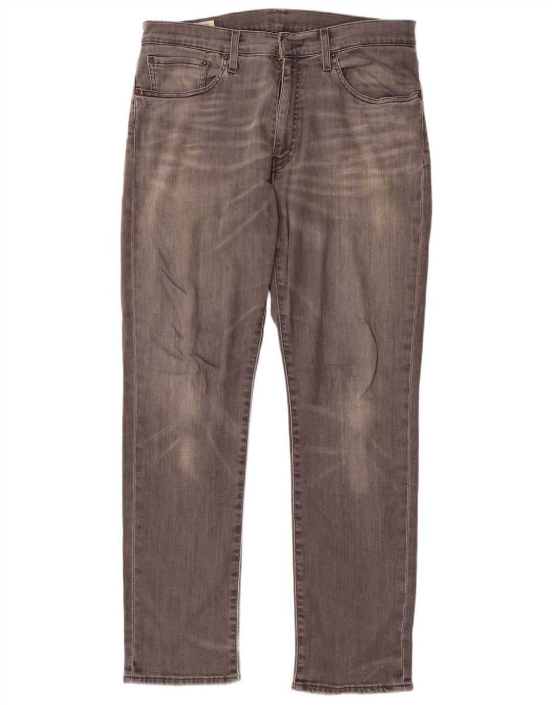 Levi's Herren Straight Jeans W34 L30 Graue Baumwolle