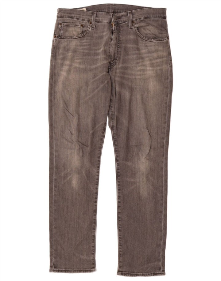 Levi's Herren Straight Jeans W34 L30 Graue Baumwolle
