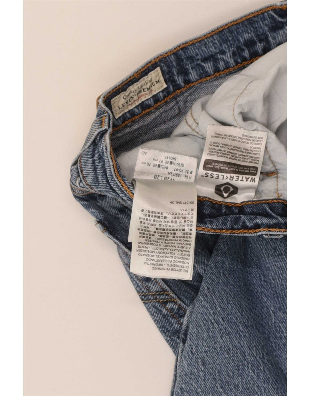 Levi's Herren 501 Straight Jeans W28 L28 Blaue Baumwolle
