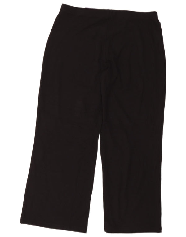 Marks & Spencer Damen-Hose mit weitem Bein, kurz geschnitten, UK 16, Größe L, W34, L26, Schwarz